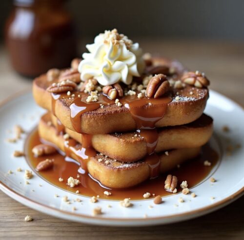 Sunday Brunch: Baked Eggnog French Toast with Praline Topping