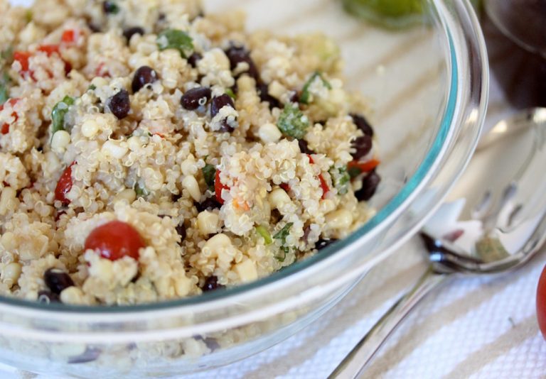 Quinoa & Vegetable Salad with Red Wine Vinaigrette MyThirtySpot