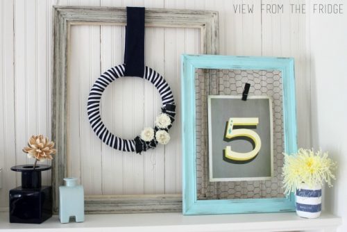 Navy & White Spring (and Summer) Wreath