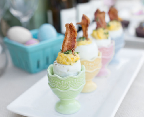 Cracked Pepper & Bacon Deviled Eggs